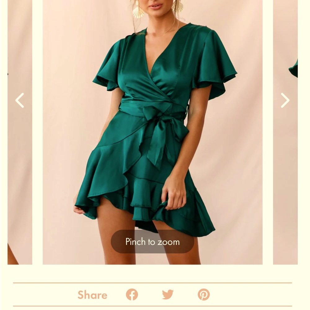 Selfie Leslie - Cami Angel Sleeve Faux Wrap Dress